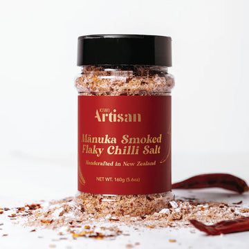 Kiwi Artisan - Manuka Smoked Chilli Salt - the good tonic - Whakatane 