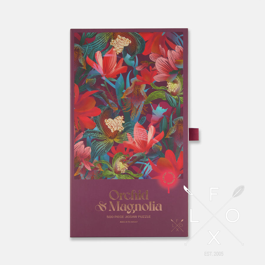 FLOX - ORCHID AND MAGNOLIA 500 PIECE PUZZLE - the good tonic - Whakatane