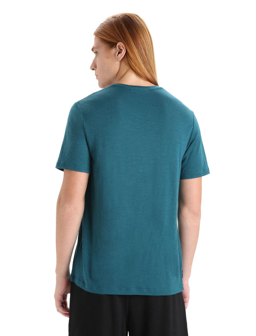 Icebreaker - Men's Merino Tech Lite II Short Sleeve T-Shirt Cadence Paths - the good tonic - Whakatane 