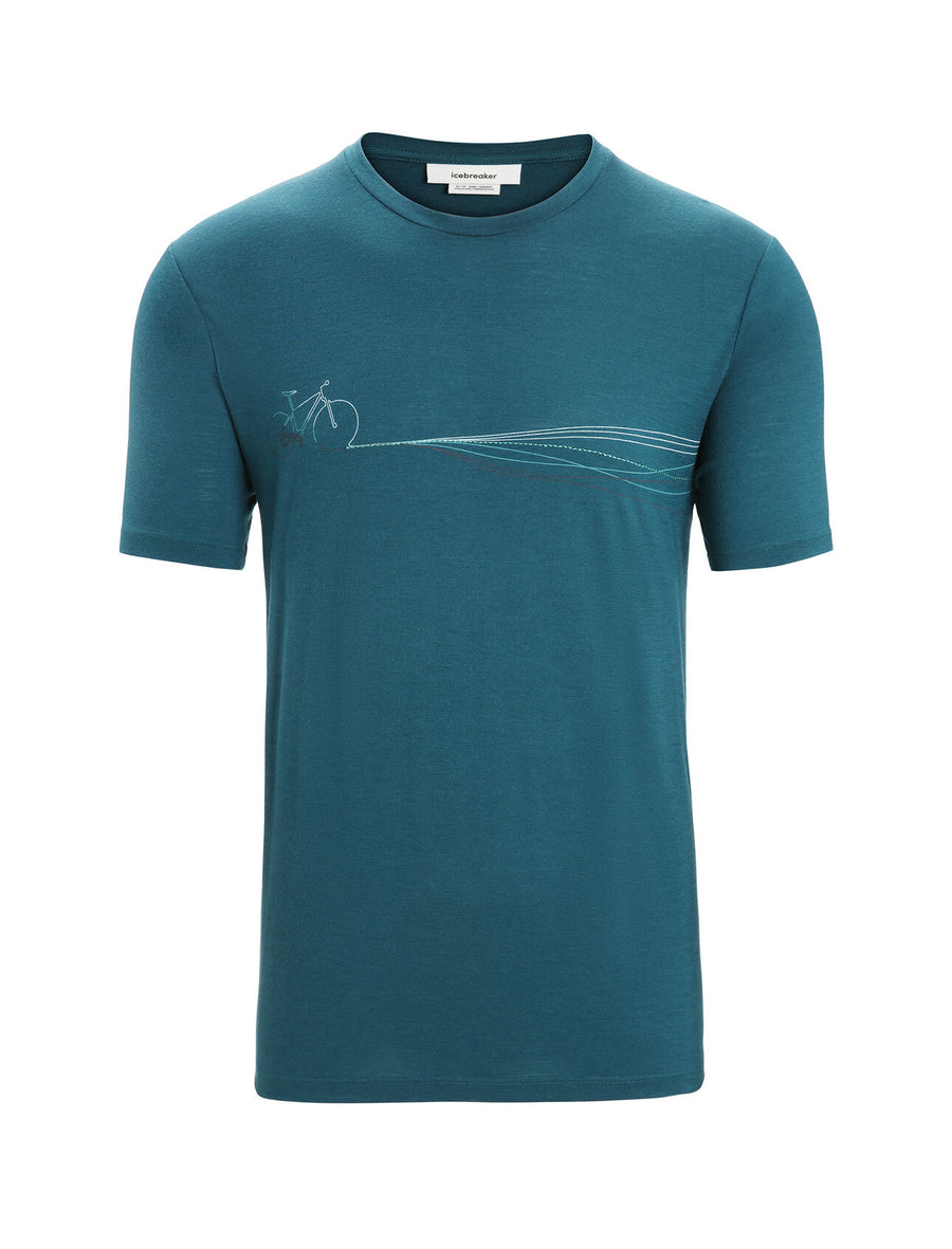 Icebreaker - Men's Merino Tech Lite II Short Sleeve T-Shirt Cadence Paths - the good tonic - Whakatane 