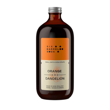 Six Barrel Soda - Orange & Dandelion, the good tonic, Whakatane