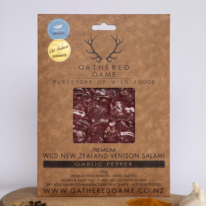 Wild Venison Salami - Sliced Packs - the good tonic
