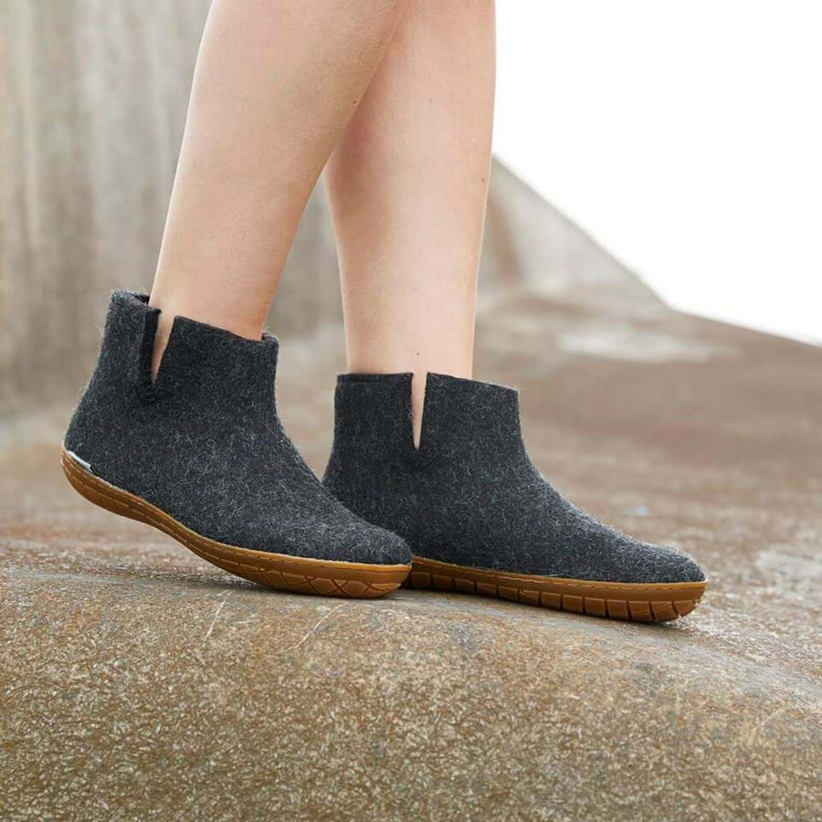 Glerups - Boot with natural rubber sole - Charcoal - the good tonic