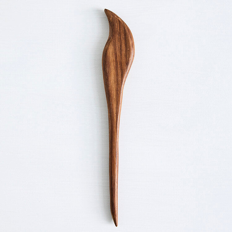 Woodfolk - NATURAL WOOD CURVED HAIR PIN - the good tonic